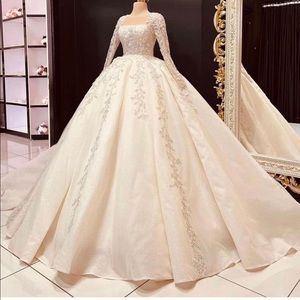 Wedding gown with veil